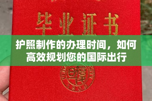 大荔护照制作的办理时间，如何高效规划您的国际出行