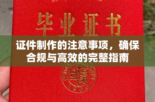 大荔证件制作的注意事项，确保合规与高效的完整指南