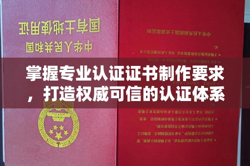 大荔掌握专业认证证书制作要求，打造权威可信的认证体系
