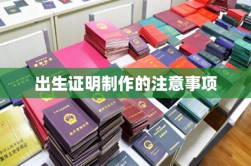 大荔出生证明制作的注意事项
