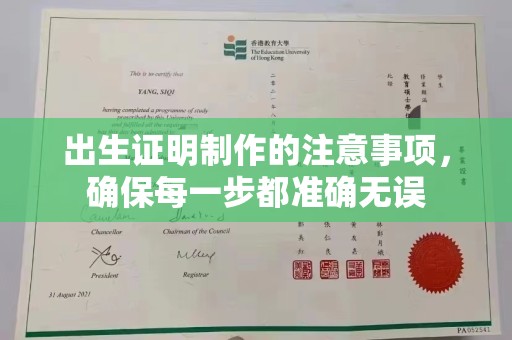 大荔出生证明制作的注意事项，确保每一步都准确无误