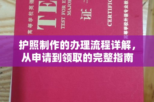 大荔护照制作的办理流程详解，从申请到领取的完整指南